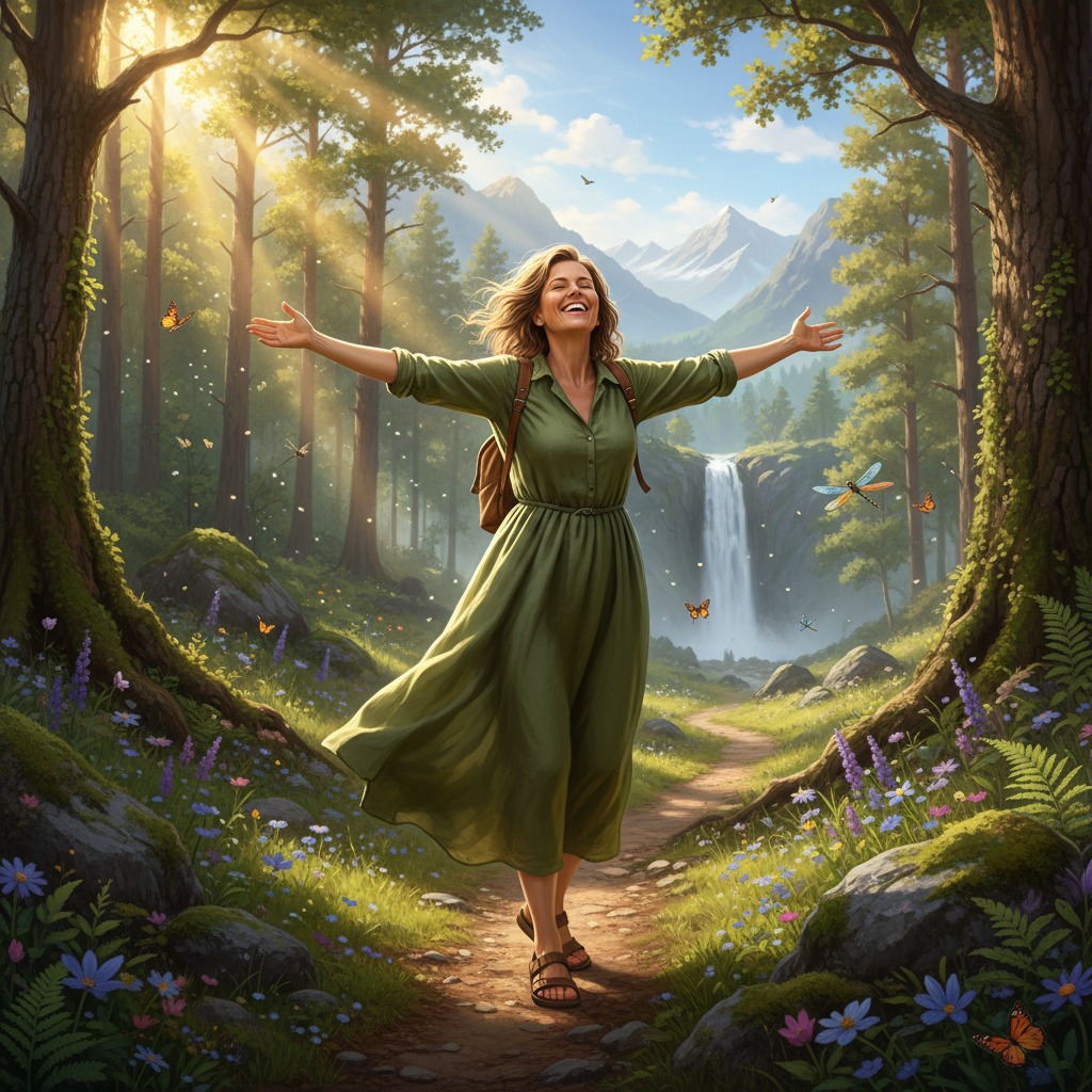 a woman living a beyond ordinary life with joy